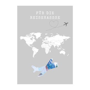 Geldgeschenk Geschenk Reisen Flugzeug DIY selbst ausdrucken PDF Digitale Datei kreativ Last Minute Sofort Download originell Reisegutschein