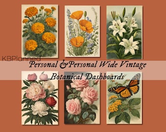 Grands tableaux de bord floraux vintage personnels et personnels