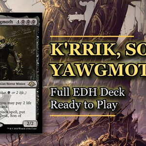 mtg yawgmoth commander deck K'rrik, Son of Canva Template — Mono-Black Life Payment —Olivia Voldaren Running Urborg, Tomb of Yawgmoth