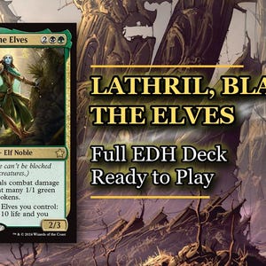 mtg lathril commander deck Lathril, Blade of the Elves Elf Tribal Tokens Magic Lathril Elf Tribal - EDH