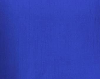 Foust Textiles Raleigh Cotton Solids Royal Blue 60" Wide Cotton/Poly Blend Broadcloth Premium Solids