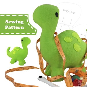 Dinosaur Plush Sewing Pattern Digital Download