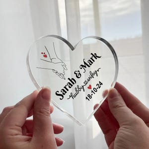 Personalized Wedding Gift, Married Calendar Acrylic Plaque, Wedding Gift for Couple, Married Plaque Gift for Couple, OE007.C