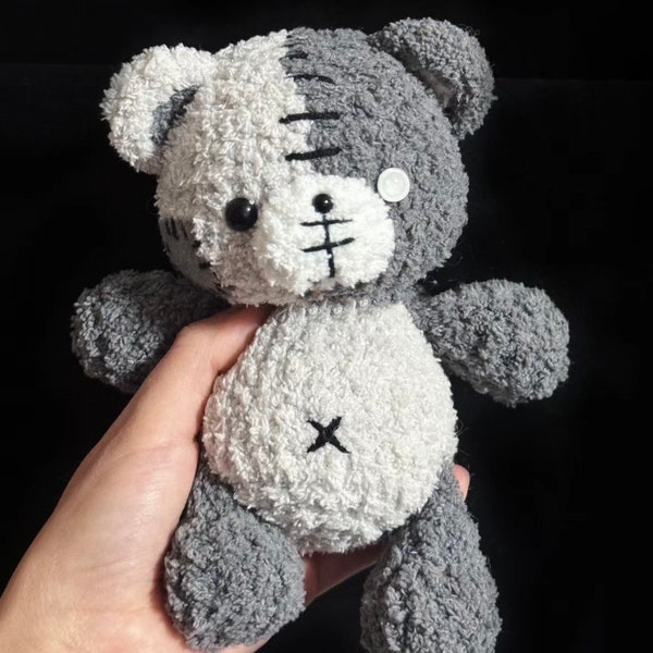 Crochet pattern Bear 2 colors , Amigurumi tutorial teddy bear/bear 2 colors, Crochet pattern plushie bear/,English pattern amigurumi pdf