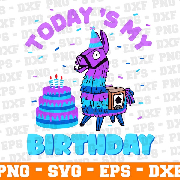 Today is My Birthday SVG, Happy Birthday Svg, Birthday Boy Svg, Birthday Girl Svg, Birthday Gift Svg, Llama Birthday Decoration