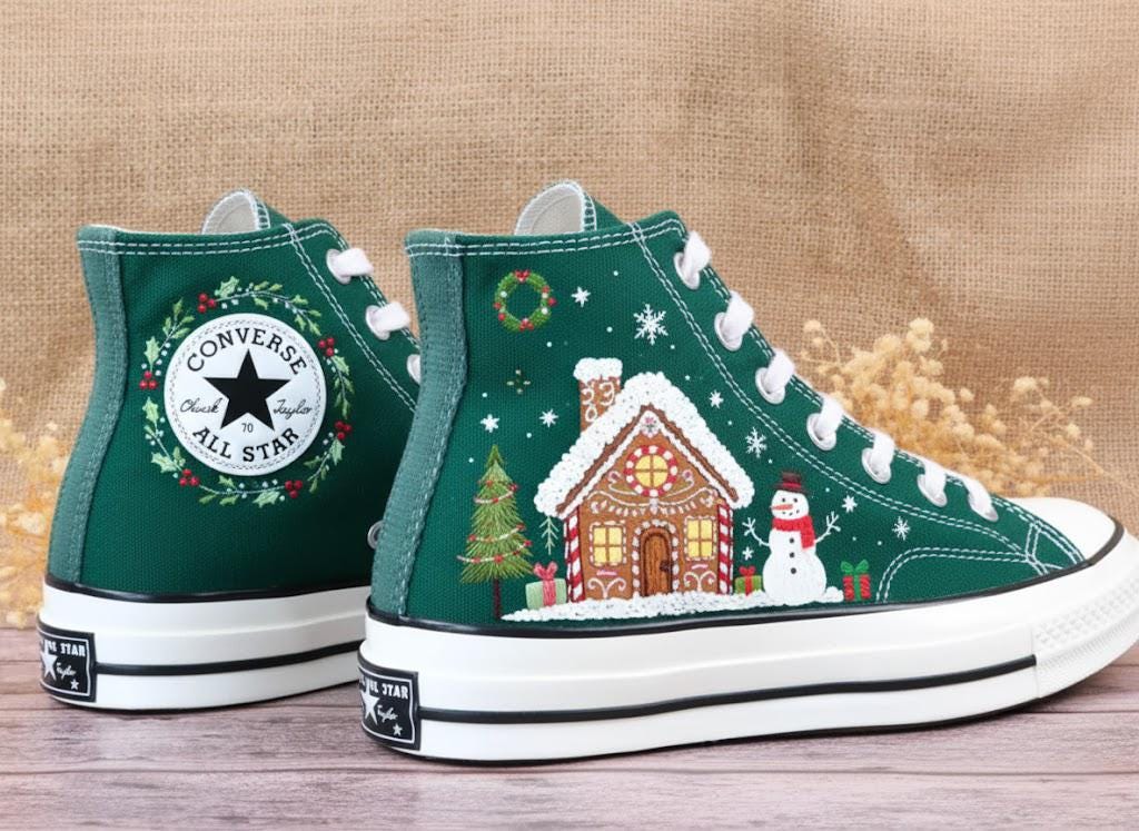 Xmas Converse - Etsy