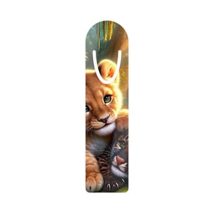 Animal Lovers Bookmark - Lion & Panther, Cute Bookmark for Readers, Unique Gift for Bookworms, Wildlife Bookmark, Literary Gift