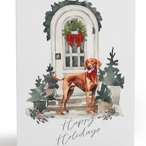 Cartes de voeux Happy Vizsla pour les fêtes (8, 16 et 24 pcs)