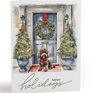 Mini Poodle Holiday Greeting card (8, 16, and 24 pcs)