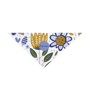 Flowered Personalized Pet Bandana/Dog Bandana/Pretty Personalized Dog Bandana