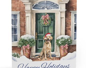 Yellow Lab Holiday Greeting cards (8, 16, and 24 pcs)