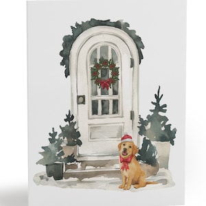 Cartões de felicitações de Natal Golden Retriever (8, 16 e 24 peças)