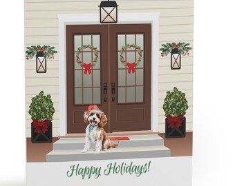 Cavapoo Modern Holiday Grußkarten (8, 16 und 24 Stück)