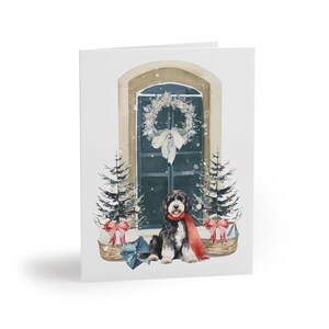 Portie Christmas Card, Holiday Cards, Dog Lover Cards, Personalized Greeting cards (8, 16, and 24 pcs)