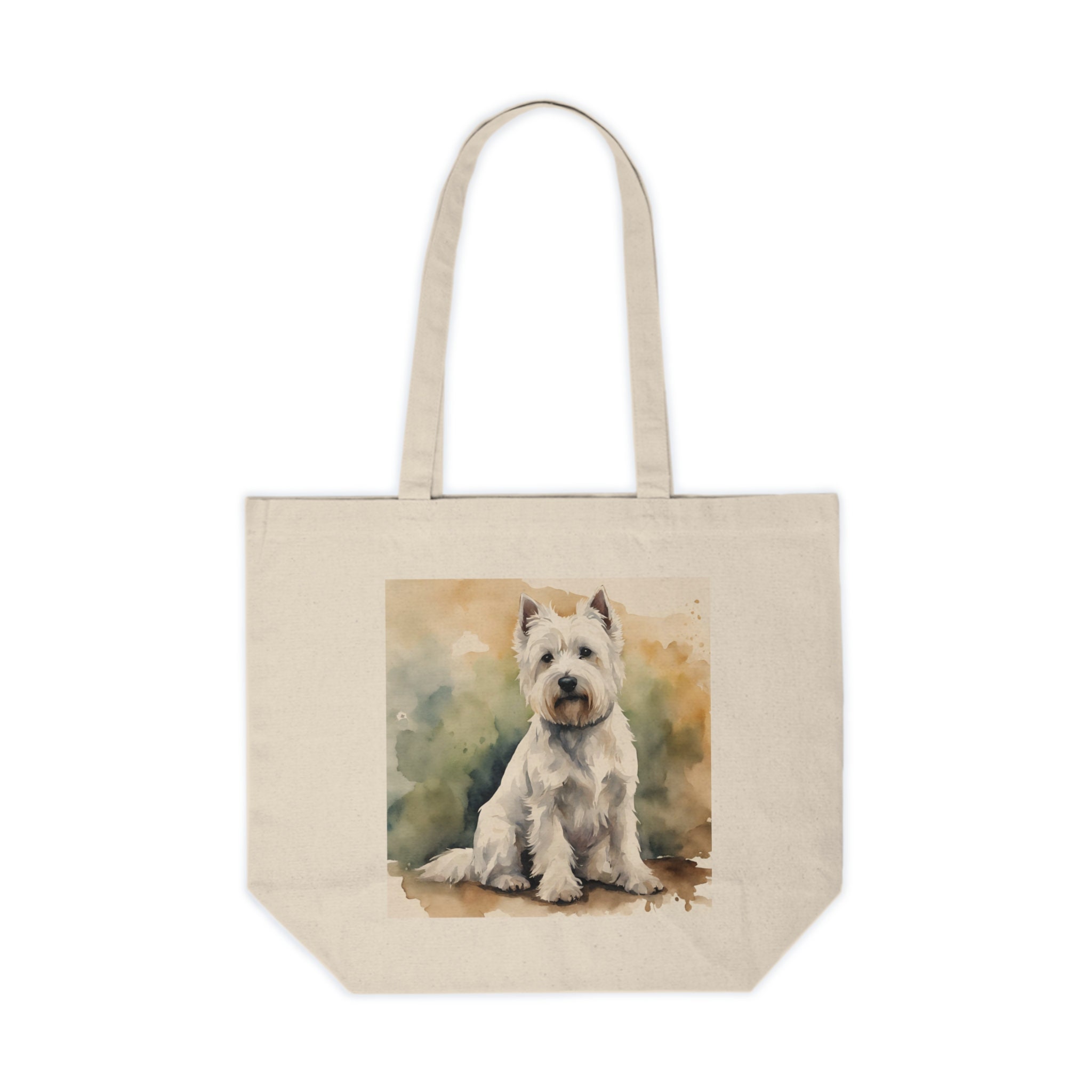 Westie Canvas Shopping Tote