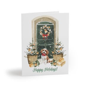 Cavapoo Holiday Greeting Cards: Matte Finish