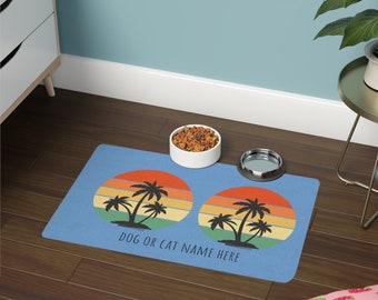 California Dreamin' Dog or Cat Pet Food Mat (12x18)