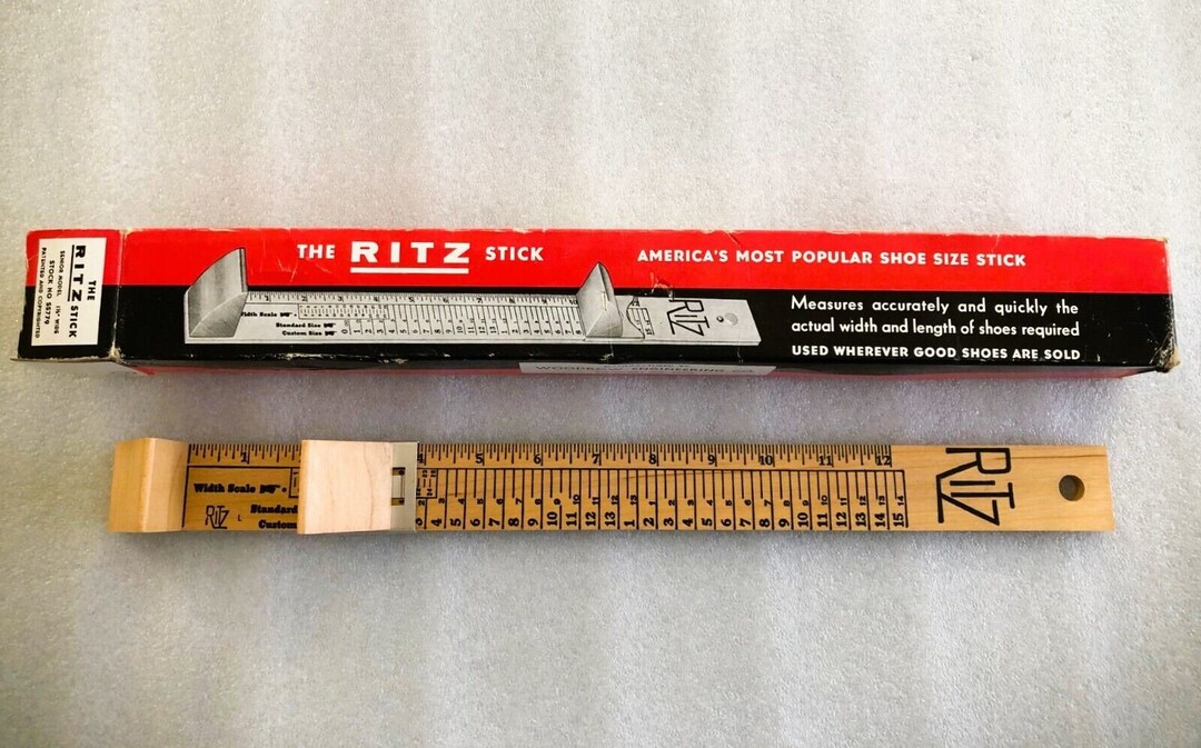 Vintage RITZ Stick Foot Measuring/ Shoe Fitting Wood Tool Etsy