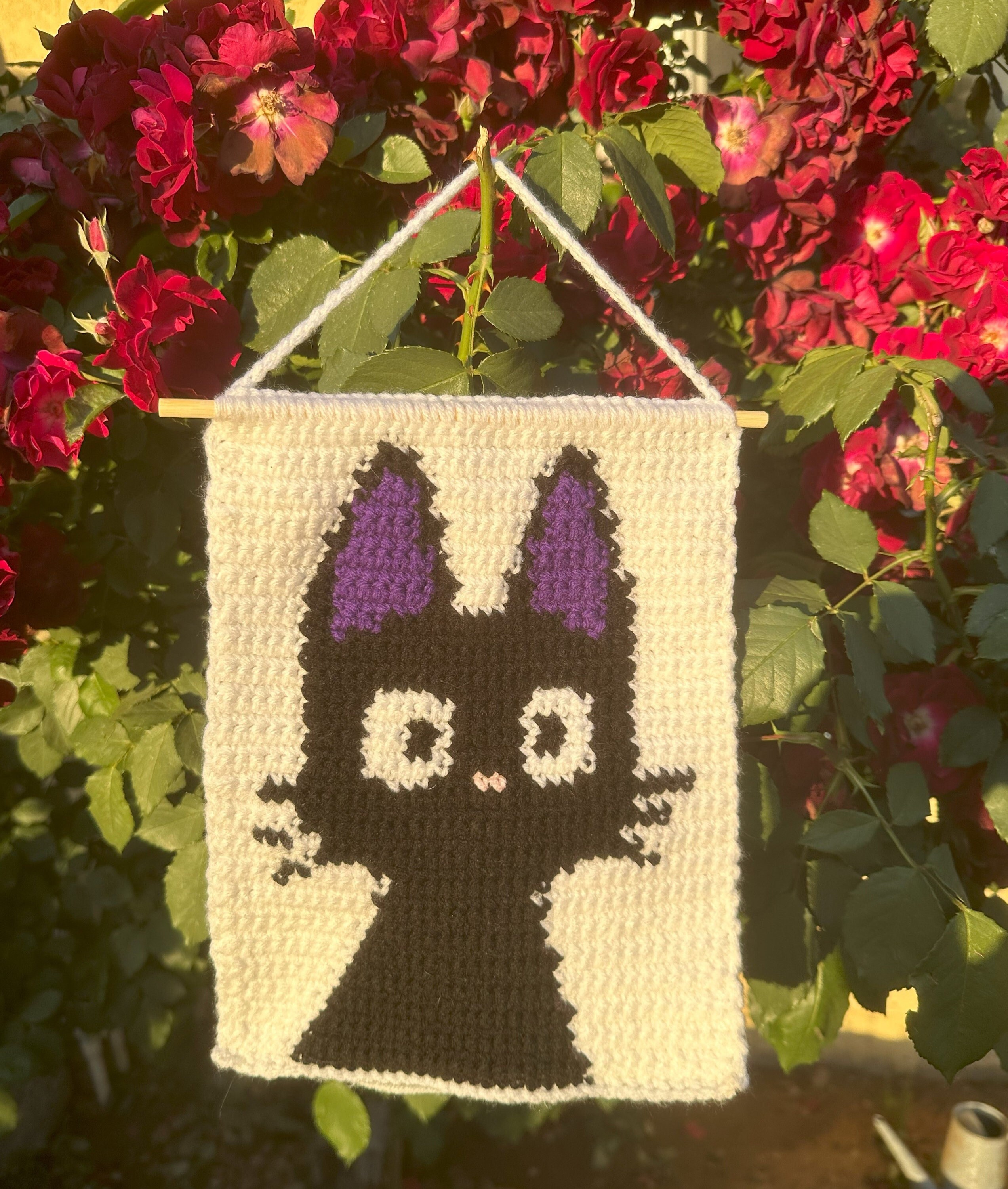 Kiki's Delivery Service Jiji Crochet Tapestry - Etsy