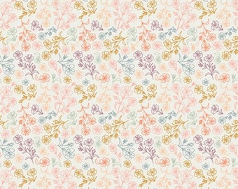 Confetti Blooms - GeoBloom | Art Gallery Fabrics, Sewcial Bee Collective - Modern Floral Print, Blender Fabric By the Yard