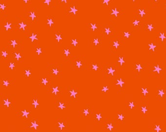 Starry Warm Red | Ruby Star Society | Blenders Star - fabric, cotton