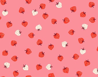 Strawberry in SORBET - Ruby Star Society | Designed by Kimberly Kight, 100% Cotton, RSS Strawberry, Quilting Fabric By the Yard