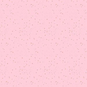 May include: A seamless pattern featuring a light pink background with scattered gold-colored dots and speckles. The design has a textured appearance, creating a subtle, artistic effect. This pattern is suitable for various applications, including fabric, wallpaper, and digital designs.