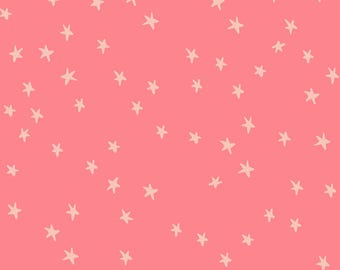 Starry New in WATERMELON - Ruby Star Society | Modern Blender Star Print, Modern Fabric By the Yard