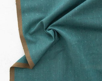 MALLARD - Sprout Wovens | Fableism Supply Co, yarn-dyed woven fabric, cotton, deep teal/green/blue