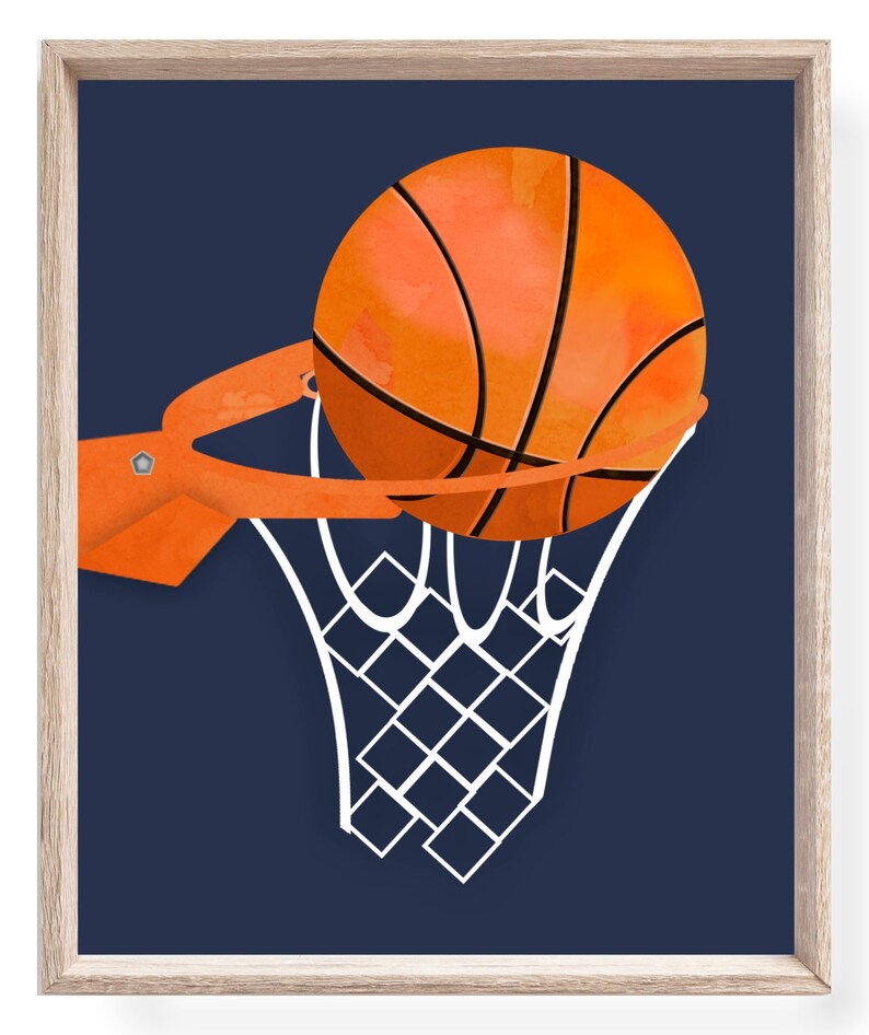 Printable Basketball Wall Art Toddler Boys Room Sports Decor Basketball