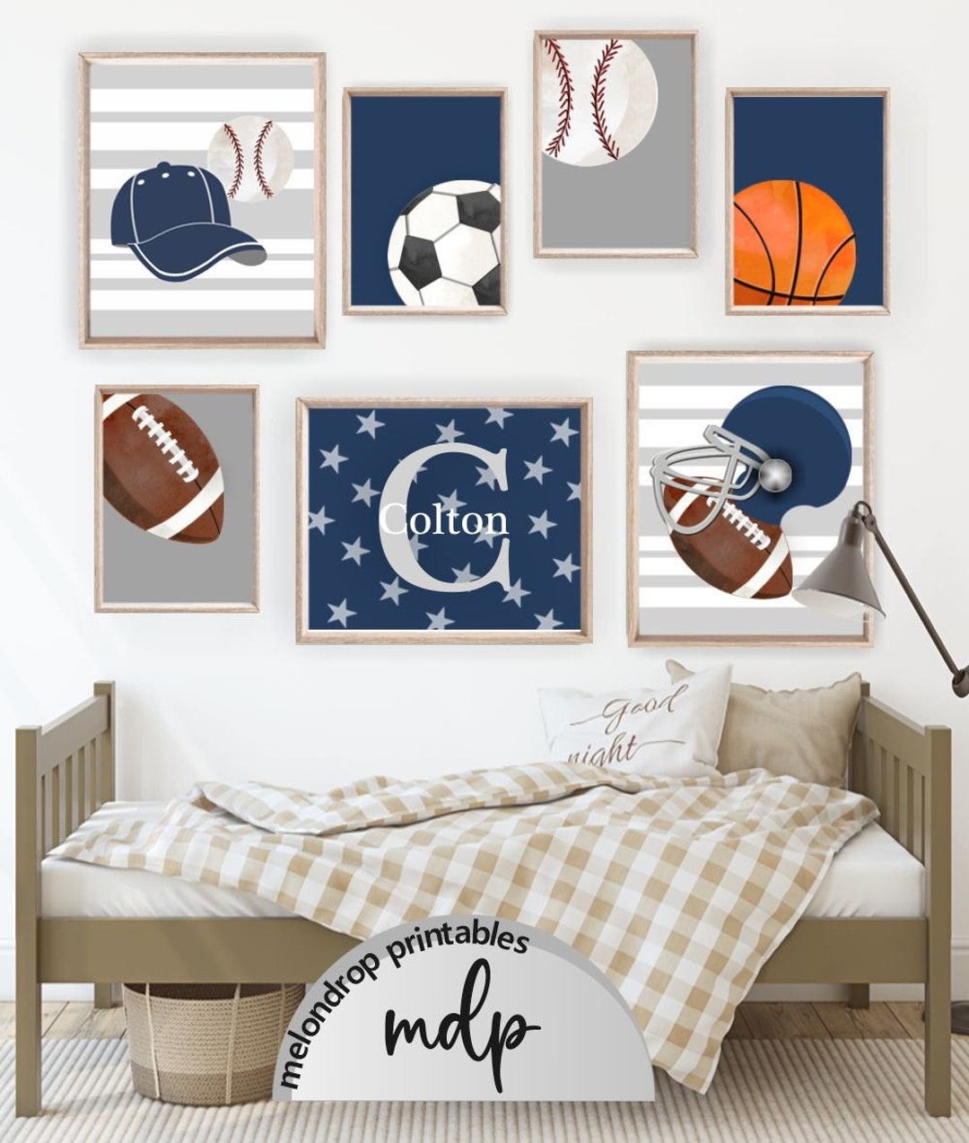 Bedroom Sports Themed Nursery Printable Sports Wall Art Boys