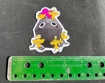 Adesivo Pikmin roccia e giallo