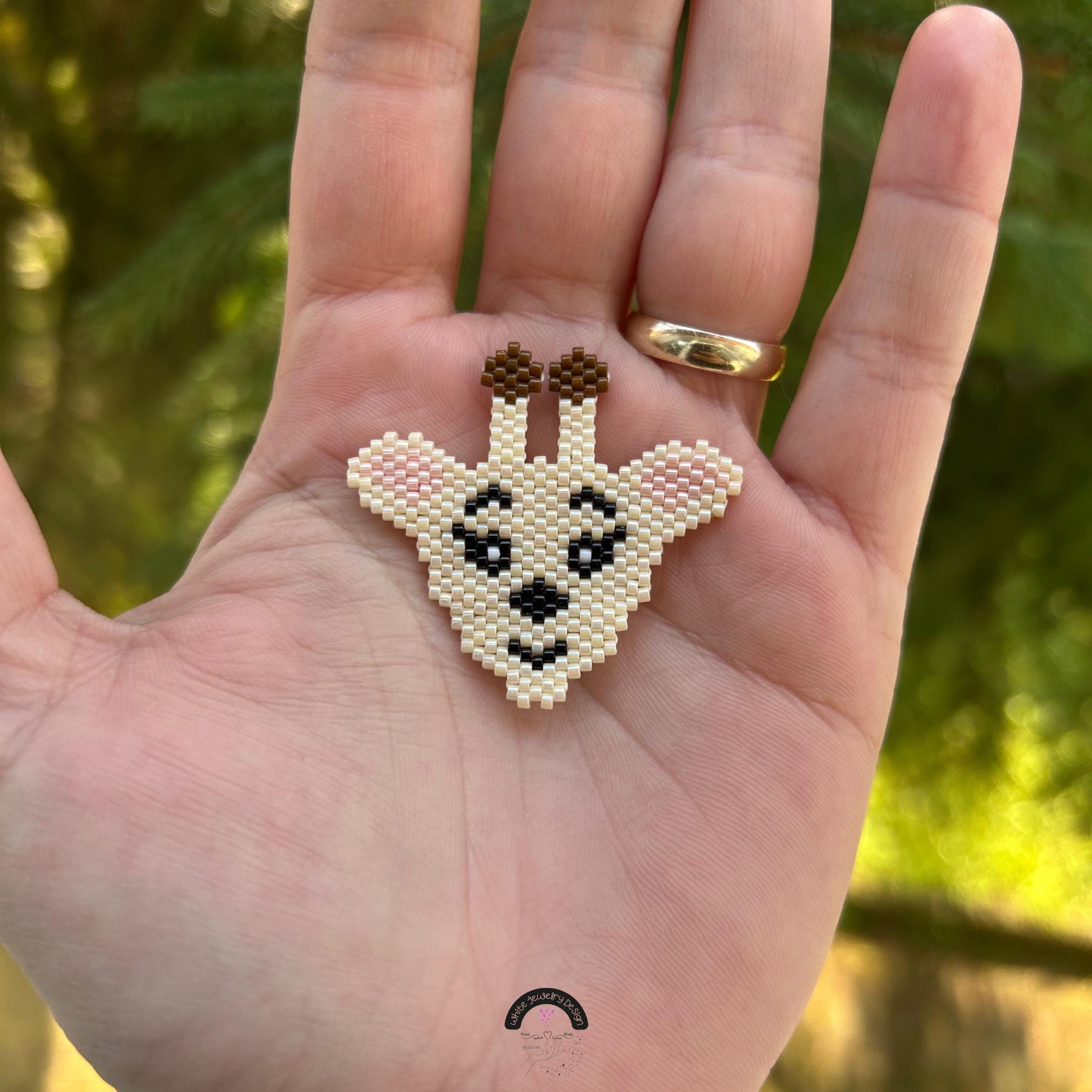 Giraffe Bead Pattern, Miyuki Delica, Peyote or Brick Stitch (PDF ...