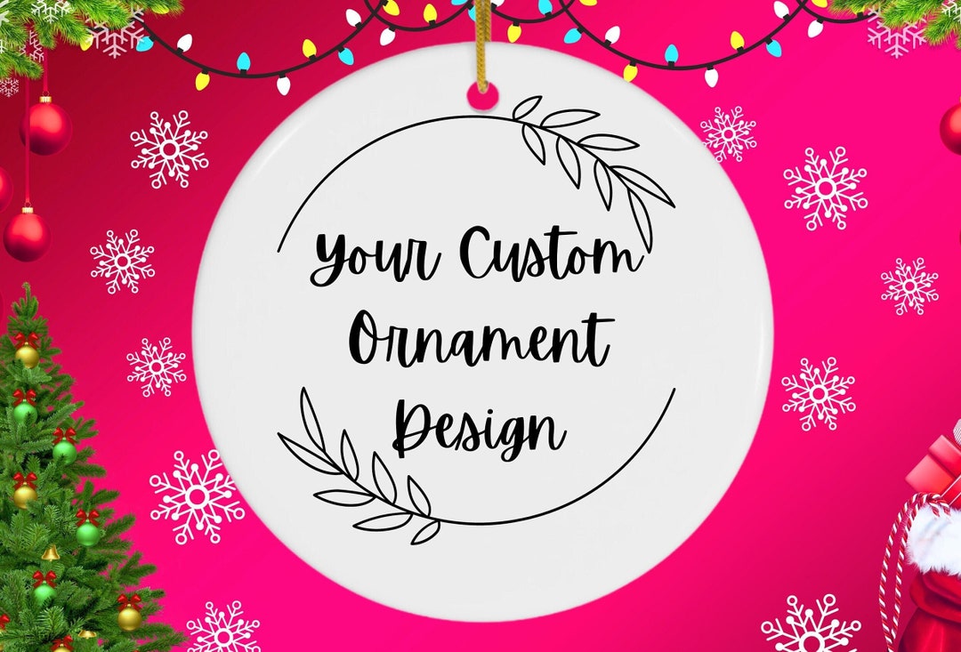 Custom Design Ornament Company Logo Ornament Custom Text Etsy