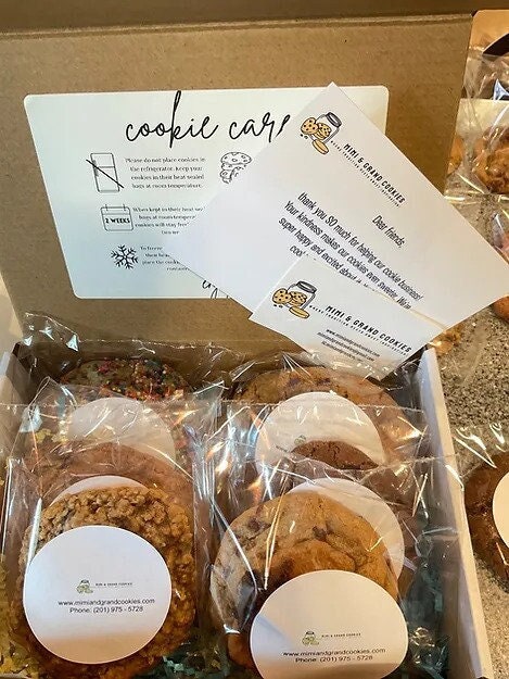 OSU Scarlet & Grey Half Dozen Cookie Gift Box Sampler - Assorted