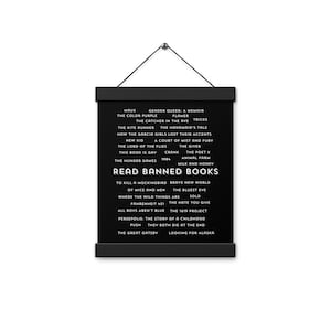 Read Banned Books Poster with Hangers