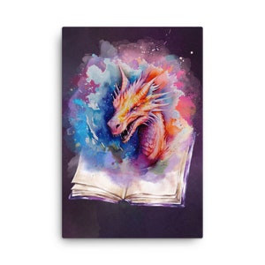 Fantasy Dragon Book Canvas