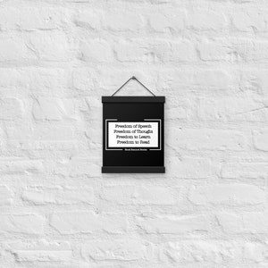 Freedom of Speech Poster with Hangers