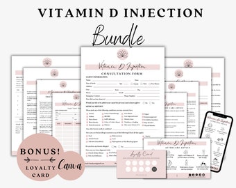 D-vitaminformulär, injektionsformulär, vitamininjektion, samtycke till D-vitamin, formulär för spa, samtycke till hudvård, råd om eftervård, intagsformulär