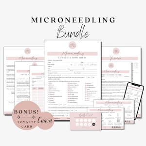 Formulaire microneedle, consentement microneedling, soins de suivi microneedling, formulaire de consentement du visage, soins microneedling, formulaires microneedling, formulaire esthétique