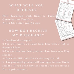 Facial Consultation Form, Facial Intake Form, Skincare Forms, Spa Forms, Esthetician Forms, Esthetician Intake Form, Esthetics Business image 6