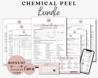 Chemical Peel Form, Peel Consultation, Chemical Peel Intake, Peel Consent, Peel Aftercare, Facial Intake Form, Skincare Form, Esthetics Form