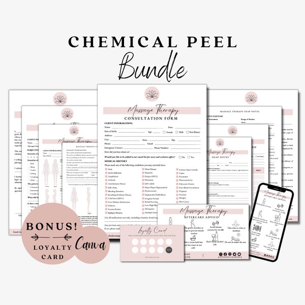 Chemical Peel Form, Peel Consultation, Chemical Peel Intake, Peel Consent, Peel Aftercare, Facial Intake Form, Skincare Form, Esthetics Form