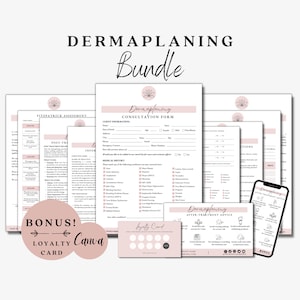 Formulaires de dermaplaning, Consultation du visage, Consentement de soins de la peau, Formulaire de soins de la peau, Consentement de dermaplaning, Formulaires d'esthéticienne, Formulaire de spa, Cartes de soins de suivi