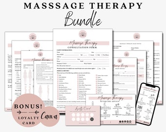 Massage Therapy Form, Massage Intake Form, Massage Aftercare, Massage SOAP Notes, Massage Consent Form, Massage Consultation, Spa Forms