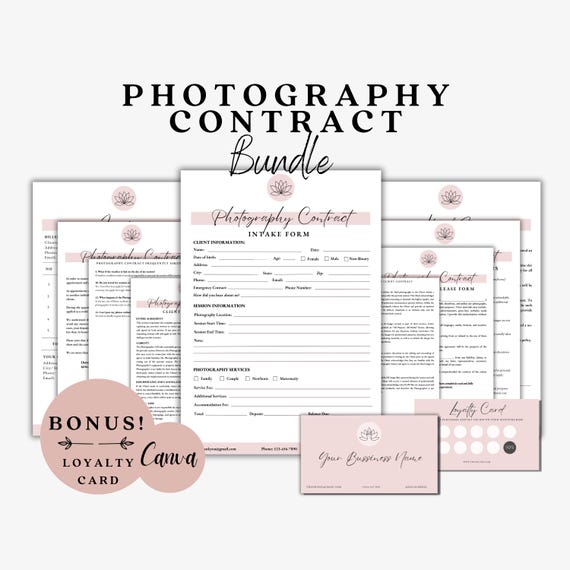 Photography Contract Form, Photography Workflow, Photography Invoice, Client Contract Photography, Business Photography Contracts, Pricing