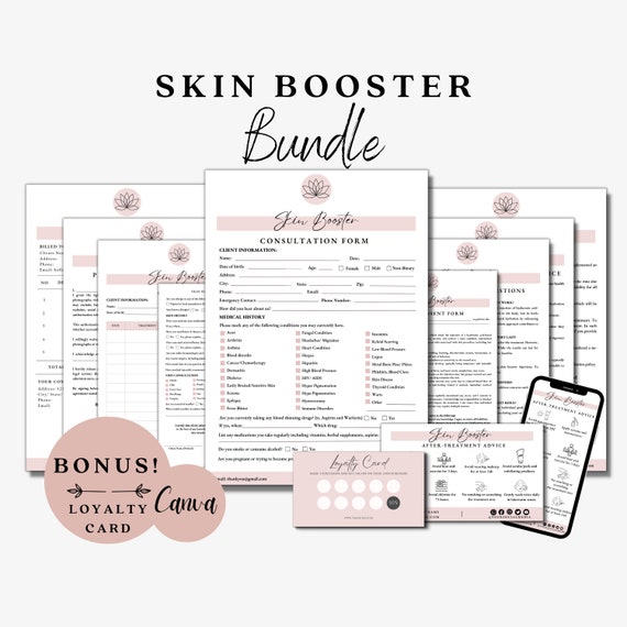 Skin Booster Consent, Filler Consultation, Filler Aftercare Advice, Dermal Filler, Esthetician Consent, Esthetician Form, Client Intake Form