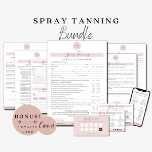 Formulaire d'autorisation de bronzage en spray, Autorisation de bronzage, Formulaires pour salon de bronzage, Bronzage en spray modifiable, Cartes d'entretien après bronzage en spray, Autorisation d'une esthéticienne, Formulaires de spa