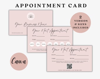 Beautician Cards, Booking Reminder, Salon Appointment, Beauty Appointment, Booking Card, Next Appointment, Appointment Business, Salon Card