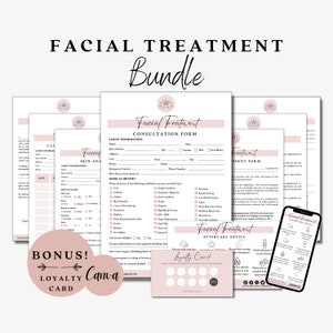 Facial Treatment Forms, Esthetician Forms Bundle, Skincare Forms, Facial Consultation, Facial Intake Form, Facial Aftercare, Esthetics